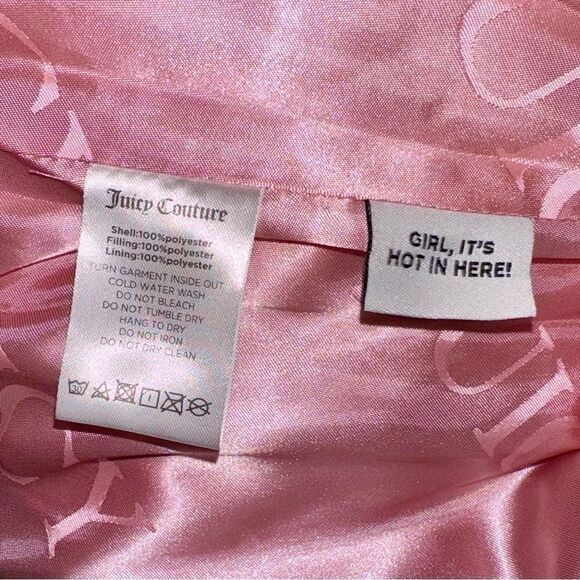 Juicy Couture Avalon Logo Sleeve Cotton Candy Puffer Jacket Pastel Tie-Dye Coat - Picture 14 of 16